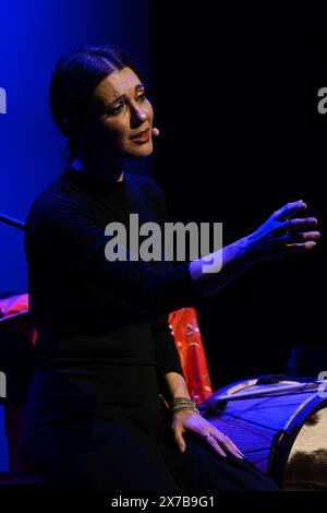 Roma, Italia. 18 maggio 2024. Simona Molinari si esibisce durante il concerto El Pelusa y la Negra a Roma, il 18 maggio 2024, presso l'Auditorium Parco della musica. (Foto di Domenico Cippitelli/NurPhoto) credito: NurPhoto SRL/Alamy Live News Foto Stock