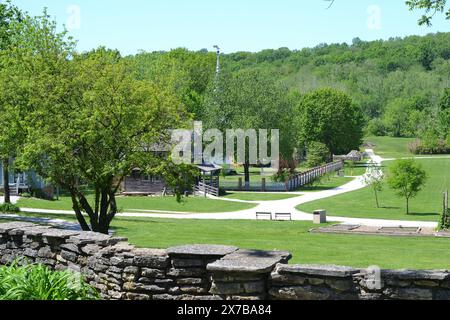 Vista panoramica della casa di Daniel Boone Foto Stock