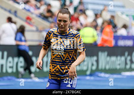 Leicester, Inghilterra, 18 maggio 2024: Missy Goodwin (20 Leicester City) prima della partita Barclays fa Womens Super League tra Leicester City e Liverpool al King Power Stadium di Leicester il 18 maggio 2024. (Sean Chandler / SPP) Foto Stock