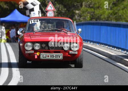 Sibenik, Croazia. 19 maggio 2024. Boris Vrhunc, sloveno, guida la sua Alfa Romeo durante la gara automobilistica internazionale Skradin 202 'Trke priko Krke' a Skradin, Croazia, il 19 maggio 2024. Foto: Hrvoje Jelavic/PIXSELL credito: Pixsell/Alamy Live News Foto Stock