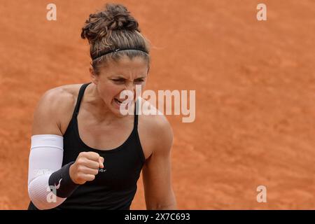 Roma, Italia. 19 maggio 2024. Sara Errani in azione durante la finale di doppio contro Coco Gauff degli Stati Uniti e Erin Routliffe della nuova Zelanda al torneo di tennis internazionali BNL d'Italia 2024 al foro Italico di Roma il 19 maggio 2024. Crediti: Insidefoto di andrea staccioli/Alamy Live News Foto Stock