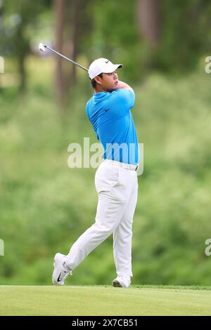 Kim Joo-hyung della Corea del Sud in azione durante la terza giornata del campionato PGA 2024 al Valhalla Golf Club il 18 maggio 2024 a Louisville, Kentucky. Foto Stock