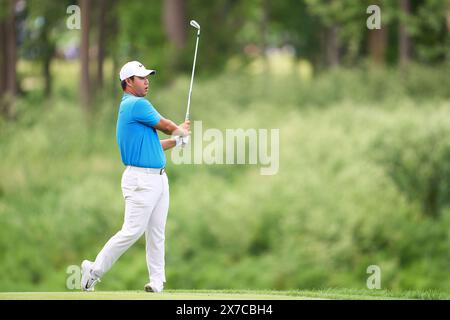 Kim Joo-hyung della Corea del Sud in azione durante la terza giornata del campionato PGA 2024 al Valhalla Golf Club il 18 maggio 2024 a Louisville, Kentucky. Foto Stock