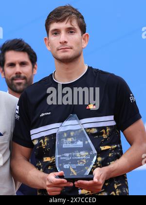 Fancesco Passaro (Italia) vincitore del 2° Open Piemonte intesa San Paolo nel corso del Piemonte Open intesa San Paolo 2024, International Tennis Match a Torino, Italia, 19 maggio 2024 Foto Stock