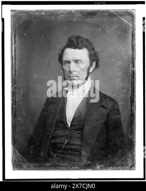 Uomo non identificato, circa 45 anni di età, ritratto testa e spalle, leggermente a sinistra, graffiato sul retro del piatto: 441., Hallmark: [Asterisk], Transfer; U.S. War College; 1920; (DLC/PP-1920:46153)., fa parte di: Daguerreotype Collection , prodotto dallo studio di Mathew Brady. Foto Stock