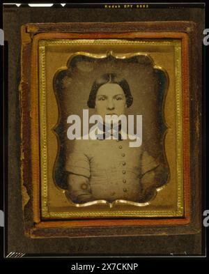 Donna non identificata, ritratto della testa e delle spalle, davanti, caso: Rinhart 94., Barboza numero: 6019.042., Purchase; Anthony Barboza; 1999; (DLC/PP-1999:022)., fa parte di: daguerreotype Collection , . Foto Stock
