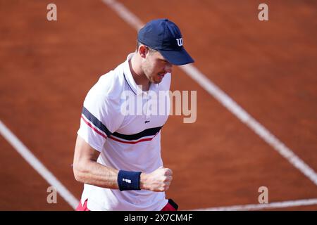 Roma, Italia. 19 maggio 2024. Nicolas Jarry del Cile celebra durante l'incontro finale maschile tra Alexander Zverev e Nicolas Jarry il 14° giorno di internazionali BNL D'Italia 2024 al foro Italico il 19 maggio 2024 a Roma. Crediti: Giuseppe Maffia/Alamy Live News Foto Stock