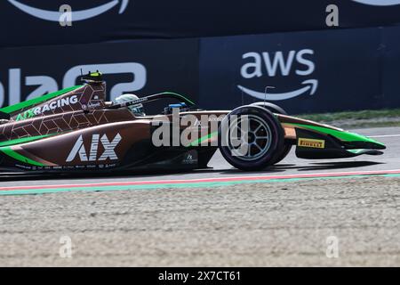 25 BARNARD Taylor (gbr), PHM AIX Racing, Dallara F2 2024, in azione durante il 4° round del campionato FIA di Formula 2 2024 dal 17 al 19 maggio 2024 sull'autodromo Enzo e Dino Ferrari, a Imola, Italia Foto Stock