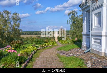 Chiesa della resurrezione nella città di Tarusa, nella regione di Kaluga, in Russia. Foto Stock