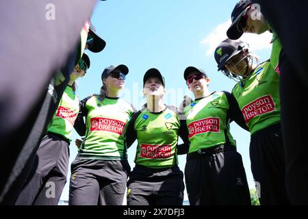 Bristol, Regno Unito, 19 maggio 2024. WESTERN Storm si accomoda durante la partita della Charlotte Edwards Cup tra Western Storm e South East Stars. Crediti: Robbie Stephenson/Gloucestershire Cricket/Alamy Live News Foto Stock