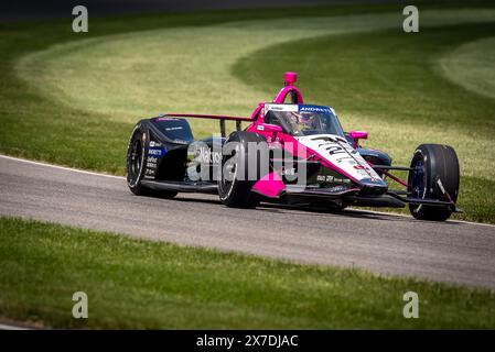 Speedway, Indiana, Stati Uniti. 19 maggio 2024. KYLE KIRKWOOD (27) di Jupiter, Florida, pratica per la 108a corsa della 500 miglia di Indianapolis presso l'Indianapolis Motor Speedway di Speedway, IN. (Credit Image: © Walter G. Arce Sr./ASP via ZUMA Press Wire) SOLO PER USO EDITORIALE! Non per USO commerciale! Crediti: ZUMA Press, Inc./Alamy Live News Foto Stock