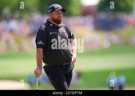 Shane Lowry d'Irlanda in azione durante il quarto round del campionato PGA 2024 al Valhalla Golf Club il 19 maggio 2024 a Louisville, Kentucky. Foto Stock