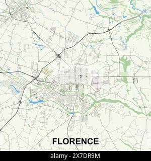 Firenze, Carolina del Sud, Stati Uniti d'America poster art Illustrazione Vettoriale