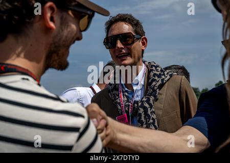 CIRCUITO DI IMOLA, ITALIA - 19 MAGGIO: John Elkann, Presidente della Ferrari, durante il Gran Premio dell'Emilia Romagna sul circuito di Imola domenica 19 maggio 2024 a Imola, Italia. (Foto di Michael Potts/Agenzia BSR) credito: Agenzia BSR/Alamy Live News Foto Stock