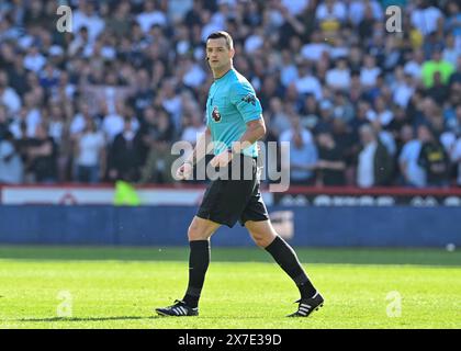 Arbitro Andy Madley, durante la partita di Premier League Sheffield United vs Tottenham Hotspur a Bramall Lane, Sheffield, Regno Unito, 19 maggio 2024 (foto di Cody Froggatt/News Images) Foto Stock