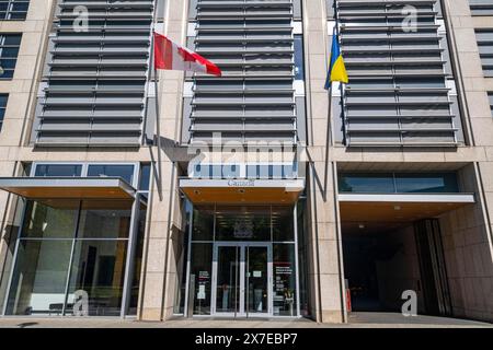 Ambasciata canadese, Leipziger Platz, Berlino, Germania Foto Stock