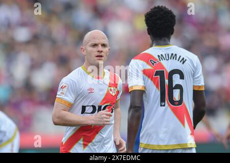 Barcellona, ESP. 19 maggio 2023. FC BARCELONA CONTRO RAYO VALLECANO. 19 maggio 2024 ISI (7) di Rayo Vallecano durante la partita tra FC Barcelona e Rayo Vallecano corrispondente alla trentasette giornata di la Liga EA Sports allo Stadio Olimpico Lluis Companys di Montjuic a Barcellona, Spagna. Crediti: Rosdemora/Alamy Live News Foto Stock