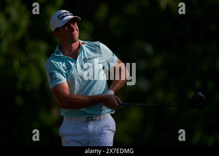 Viktor Hovland os Norway in azione durante il quarto round del campionato PGA 2024 al Valhalla Golf Club il 19 maggio 2024 a Louisville, Kentucky. Foto Stock