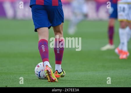 Barcellona, ESP. 19 maggio 2023. FC BARCELONA CONTRO RAYO VALLECANO. 19 maggio 2024 Cubarsí (33) del FC Barcelona durante la partita tra FC Barcelona e Rayo Vallecano corrispondente alla trentasette giornata di la Liga EA Sports allo Stadio Olimpico Lluis Companys di Montjuic a Barcellona, Spagna. Crediti: Rosdemora/Alamy Live News Foto Stock