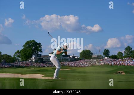 Viktor Hovland os Norway in azione durante il quarto round del campionato PGA 2024 al Valhalla Golf Club il 19 maggio 2024 a Louisville, Kentucky. Foto Stock