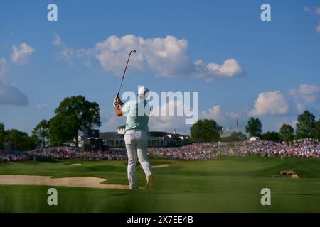 Viktor Hovland os Norway in azione durante il quarto round del campionato PGA 2024 al Valhalla Golf Club il 19 maggio 2024 a Louisville, Kentucky. Foto Stock