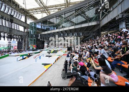 Shanghai, Cina. Credito: MATSUO. 19 maggio 2024. Vista generale skateboard: Serie di qualificazioni olimpiche OQS per la finale di parigi 2024 Men's Street presso Huangpu River Side a Shanghai, Cina. Crediti: MATSUO . K/AFLO SPORT/Alamy Live News Foto Stock