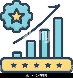 Icona della reputazione del marchio, del marchio Illustrazione Vettoriale