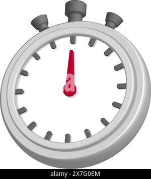 Illustrazione vettoriale del timer, cronometro (3D) Illustrazione Vettoriale