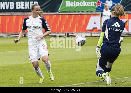 Tilburg, Paesi Bassi. 20 maggio 2024. TILBURG - 20-05-2024. Stadio Koning Willem II. AJAX - fortuna Sittard (donna) cupfinal. Riscaldamento AJAX. Crediti: Pro Shots/Alamy Live News Foto Stock