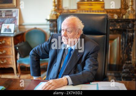 Marsiglia, Francia. 17 aprile 2015. Gilles Bader/le Pictorium - morte di Jean-Claude Gaudin - 17/04/2015 - Francia/Bouches-du-Rhone/Marsiglia - morte di Jean Claude Gaudin. Jean Claude Gaudin, sindaco di Marsiglia, non si candiderà alla rielezione alle elezioni comunali del 2020 merito: LE PICTORIUM/Alamy Live News Foto Stock