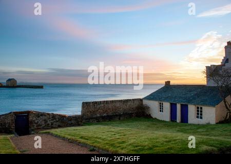 Garden cottage, Elie and Earlsferry, Fife, Scozia, Regno Unito Foto Stock