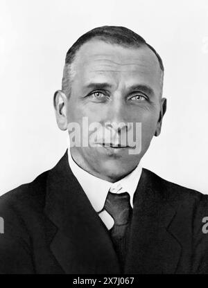 Alfred Wegener. Ritratto del ricercatore polare tedesco, geofisico e meteorologo, Alfred Lothar Wegener (1880-1930), c.1924 Foto Stock