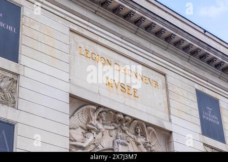 Parigi, Francia, 18 aprile 2024:- Una veduta del Musée National de la Légion d'honneu, il Museo della Legion d'Onore Foto Stock