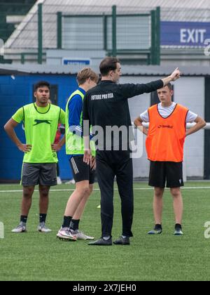 Edimburgo, Scozia, Regno Unito. 20 settembre 2021: Giovani giocatori allenati all'Ainslie Park di Edimburgo. Foto Stock