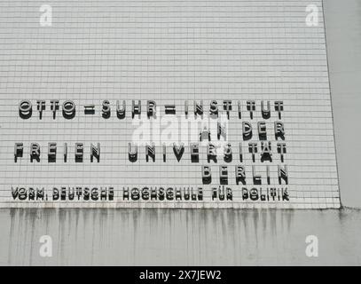 Otto-Suhr-Institut für Politikwissenschaft, Freie Universität, Ihnestraße, Dahlem, Steglitz-Zehlendorf, Berlin, Deutschland *** Istituto otto Suhr per le scienze politiche, Freie Universität, Ihnestraße, Dahlem, Steglitz Zehlendorf, Berlino, Germania Foto Stock