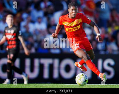 Copenaghen, Danimarca. 20 maggio 2024. Ibrahim Osman del Nordsjaelland durante il Superliga match tra il Nordsjaelland e il Midtjylland al Right to Dream Park di Farum lunedì 20 maggio 2024. (Foto: Liselotte Sabroe/Ritzau Scanpix) credito: Ritzau/Alamy Live News Foto Stock