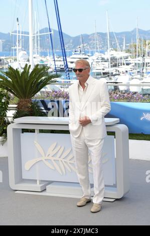 19 maggio, Cannes Kevin Costner partecipa a The HORIZON: AN AMERICAN SAGA photocall durante il 77° Festival di Cannes 2024. Foto Stock