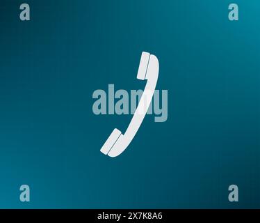 Simbolo telefono, illustrazione eps 10 Illustrazione Vettoriale