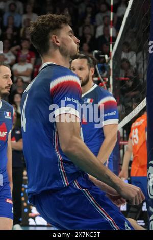 Jean Patry di Francia durante la partita internazionale di pallavolo amichevole tra Francia e Paesi Bassi del 18 maggio 2024 alla Co'Met Arena di Orléans, Francia - foto Laurent Lairys / DPPI Foto Stock