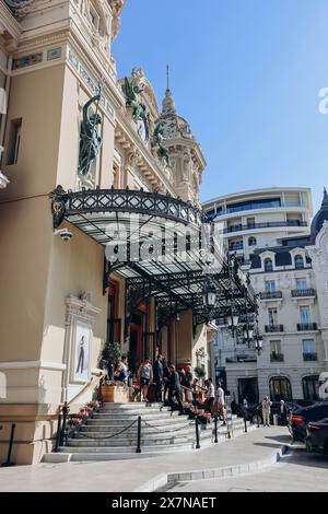 Monaco, Monaco - 14 maggio 2023: La facciata del famoso Casinò di Monte Carlo a Monaco Foto Stock