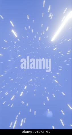 Radiant Ascent: Un viaggio attraverso la luce e le nuvole Foto Stock