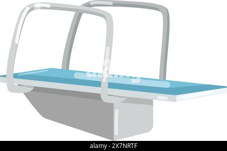 Moderna illustrazione vettoriale del trampolino Illustrazione Vettoriale