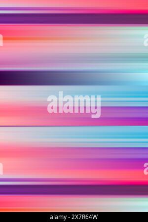 Un'immagine con una gamma dinamica di linee sfumate vibranti che creano un effetto sfocato per una texture di sfondo moderna. Foto Stock