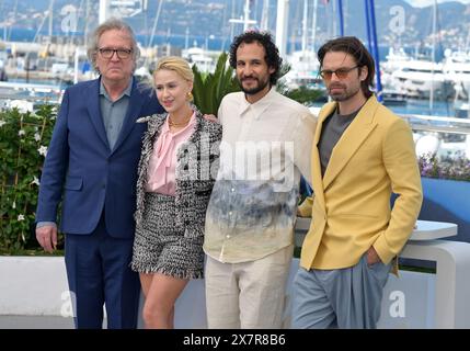 Cannes, Francia. 21 maggio 2024. CANNES, FRANCIA. 21 maggio 2024: Martin Donovan, Maria Bakalova, Ali Abbasi & Sebastian Stan al photocall dell'apprendista al 77° Festival di Cannes. Crediti fotografici: Paul Smith/Alamy Live News Foto Stock