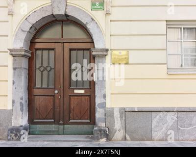 Ambasciata del sovrano militare ospedaliero ordine di San Giovanni di Gerusalemme di Malta e di Rodi, Lubiana, Slovenia. Foto Stock