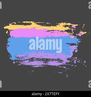 Vettore tratti pennello. Sfondi colorati. Grunge gli elementi di progettazione Illustrazione Vettoriale