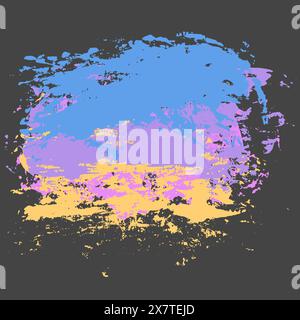 Vettore tratti pennello. Sfondi colorati. Grunge gli elementi di progettazione Illustrazione Vettoriale