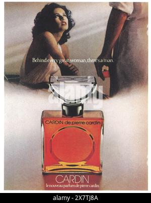 1978 Cardin de Pierre Cardin Perfume ad - "dietro ogni grande donna c'è un uomo" Foto Stock