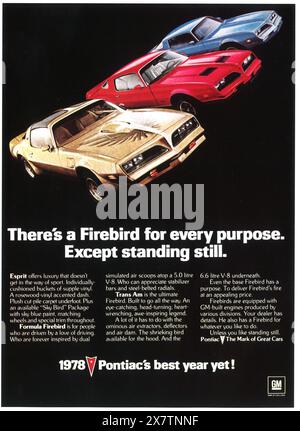 1978 Pontiac Firebird e Trans am ad Foto Stock