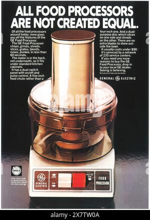 1977 annuncio General Electric Food Processors Foto Stock